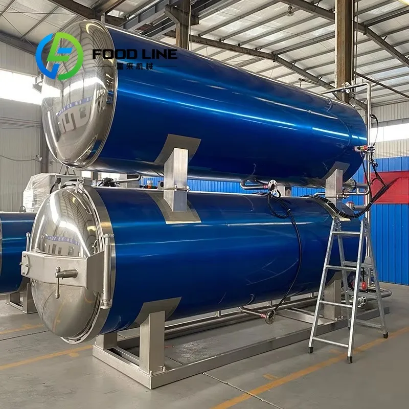 Autoclave Machine Food Sterilization Unit Shaking Motion Even Heat Distribution Bone Broth Pouch Retort Line Wholesale Order