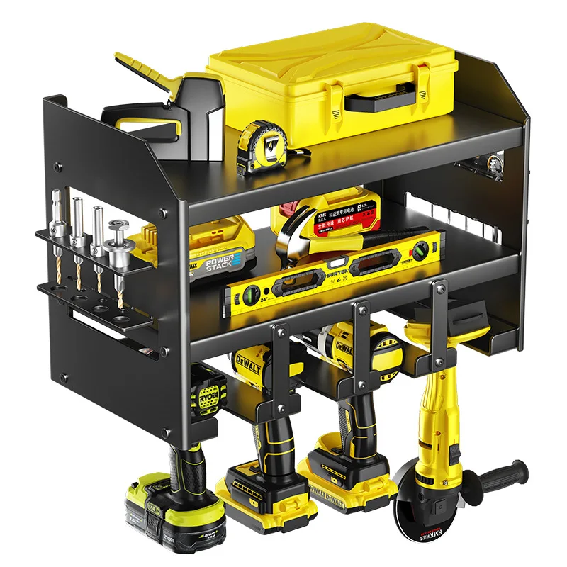 

Power Tool Storage Rack, Garage Tool Organizer, Hardware Storage Stand for Drill & Screwdriver