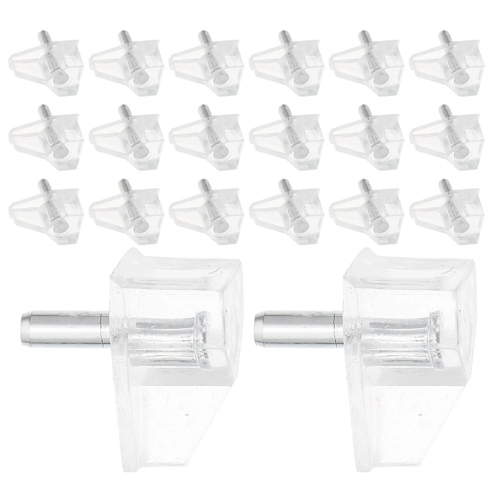 60 Pcs 3mm Clear Cabinet Shelf Support Pegs Cabinet Shelf Pins Pegs Shelving Support With Studs For Bookcase Kitchen Cabinet