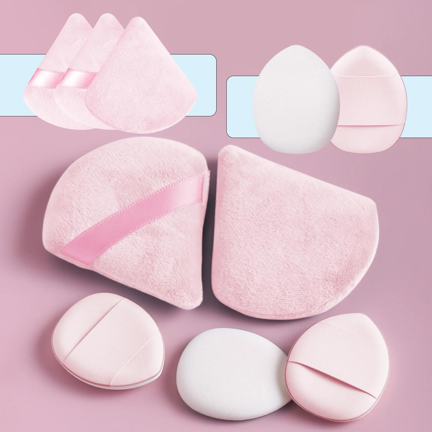 12 PCS Makeup Sponge Egg Beauty Egg Soft Makeup Powder Puff Foundation Sponge Powder Puff Women Makeup Accessories Beauty Tools