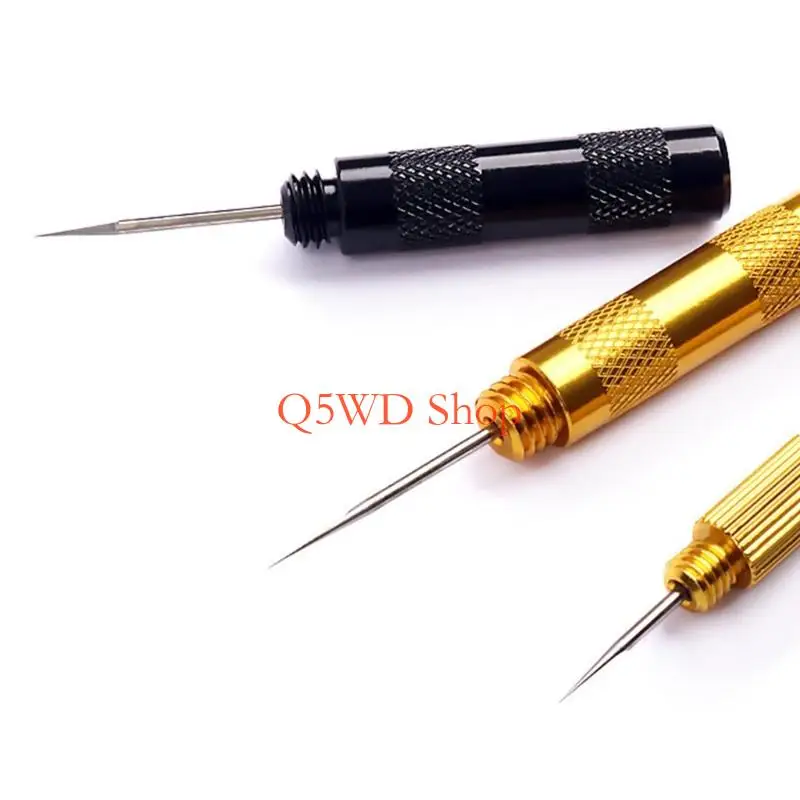 Q5WD Professional Air Brush Nozzle Cleaning Needle Stainless Steel Tip With Aluminum Case Replacement For Model Painting Tool