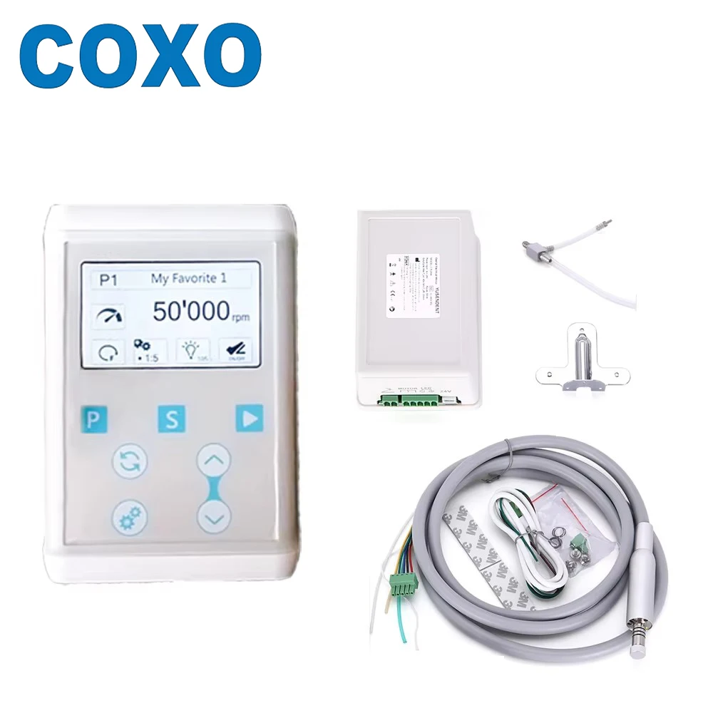 COXO Dental Electric Micromotor C-Puma with Fiber Optic for Minimally Invasive Repair Polishing Preparation Brushless Motor INT+