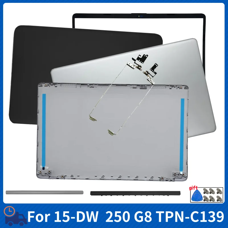 For 250 G8 255 G8 15-DW 15S-DU 15S-DY 15S-DR TPN-C139 Laptop LCD Back Cover/Front Bezel/Hinge/Computer Replace Rear Lid Top Case