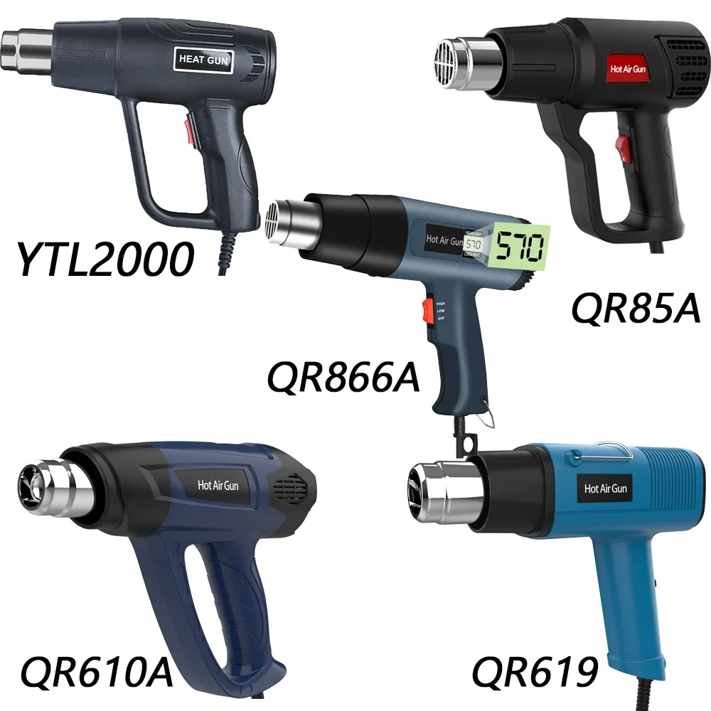 Industrial Heat Gun 1000/2000W Electric Hot Air Gun Air Dryer for Soldering Thermal Blower Car Film Shrink Wrapping Tools