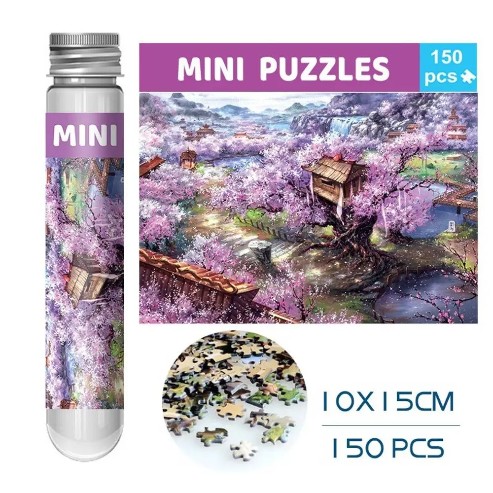 

150PCS/Set High Quality Oil Painting Jigsaw Puzzles Gifts Mini Oil Painting Jigsaw Test Tube Family Adult Children