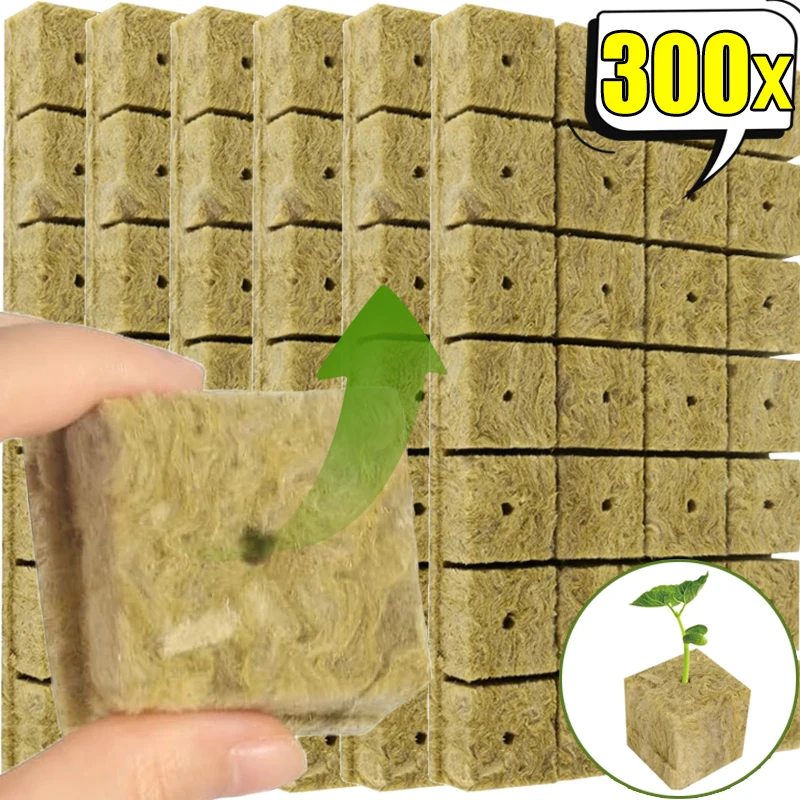 

Stonewool Hydroponic Grow Media Cubes Garden Seedling Planting Sponge Block Garden Water Cultivation Seed Sowing Culture Block