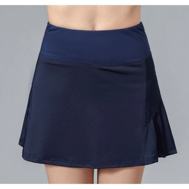 Women new simplicity High Waisted Tennis Skirts with Pockets fashions Pleated Short Skirt A-line fitness permeability Sportswear