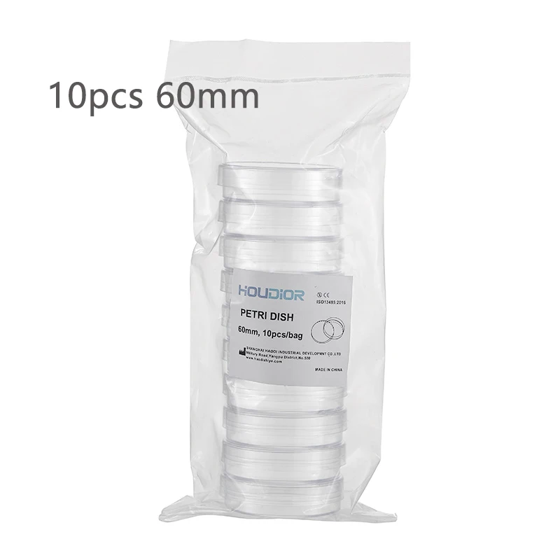 

10PCS 60mm Clear Petri Dishes Affordable For microorganisms Cell Clear Sterile Chemical Instrument