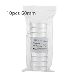 10PCS 60mm Clear Petri Dishes Affordable For microorganisms Cell Clear Sterile Chemical Instrument