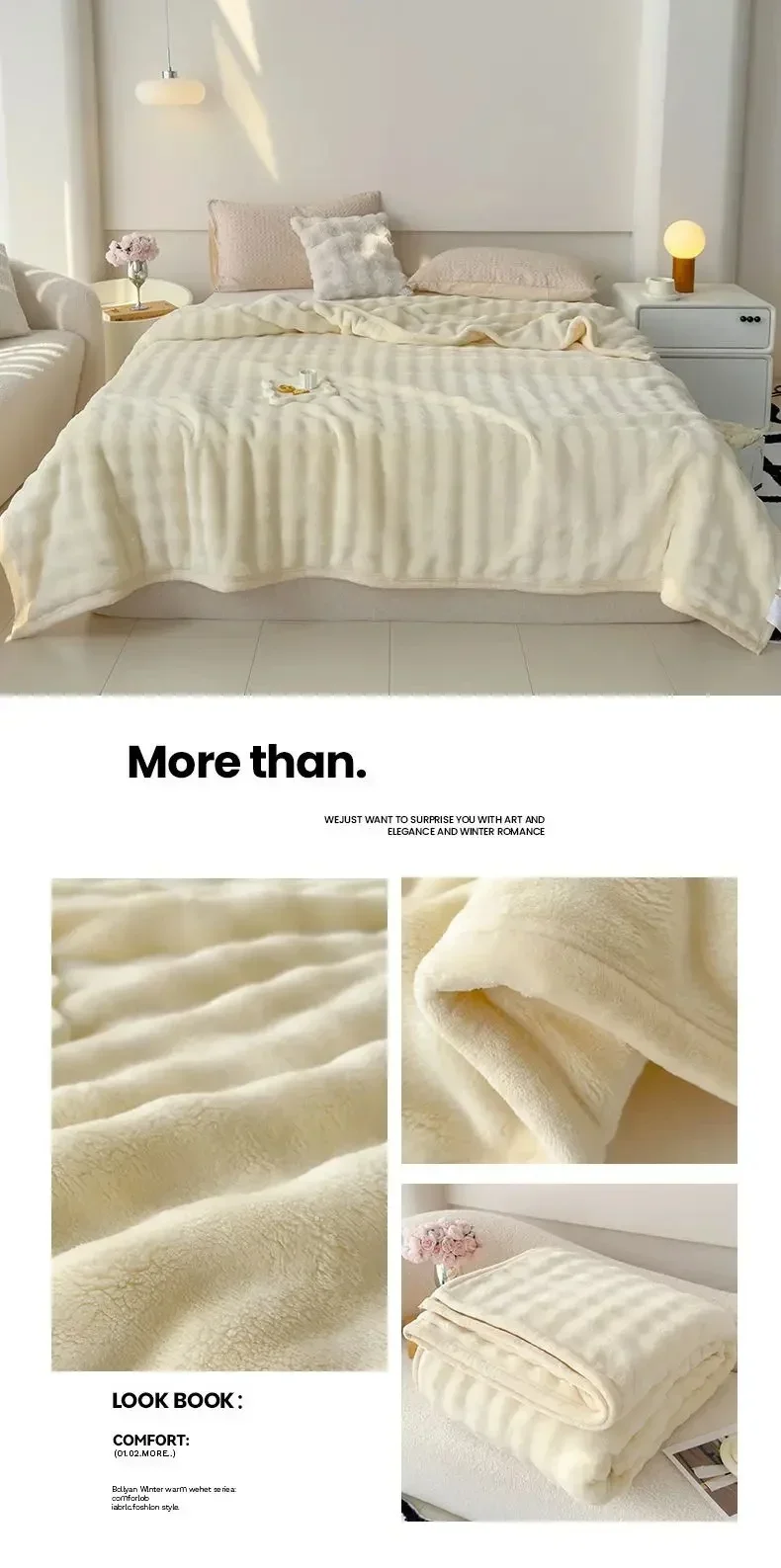 Einfarbige Flanell-Kaninchenfell-Decke, Nickerchen-Decke, Weiche Sofadecke, Korallenfleece-Überwurf für Schlafzimmer, Herstellergroßhandel – Detail 15