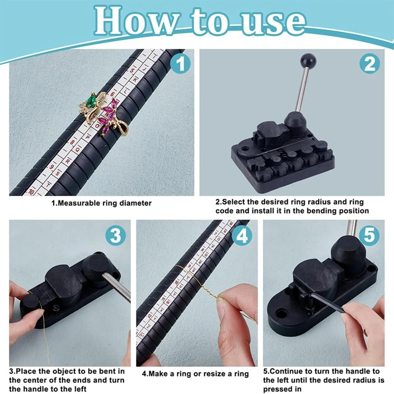 Ring Bender Tool Kit for Spoon Rings Spoon Ring Maker Machine Spoon Ring Bender for Jewelry Making Ring Machine-A09I