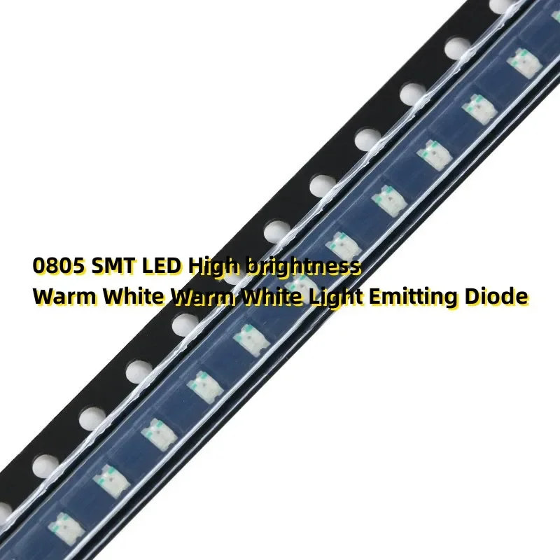 100PCS 0805 SMT LED High brightness Warm White Warm White Light Emitting Diode