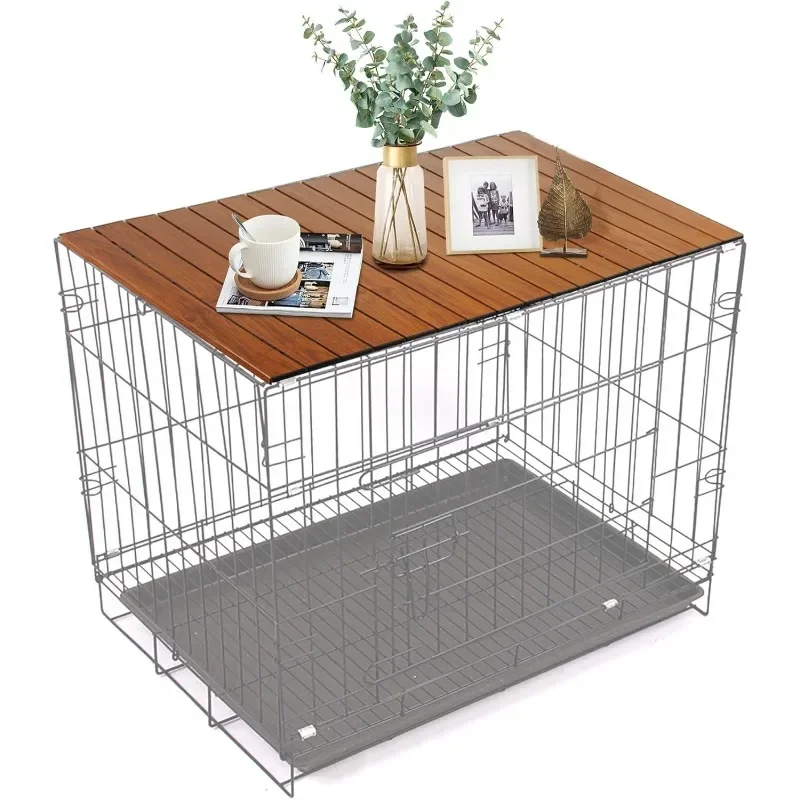 Pet Crate Table Topper – Foldable Wire Dog Kennel Topper Custom Pet Crate Table (M, for 36 inch Crate)