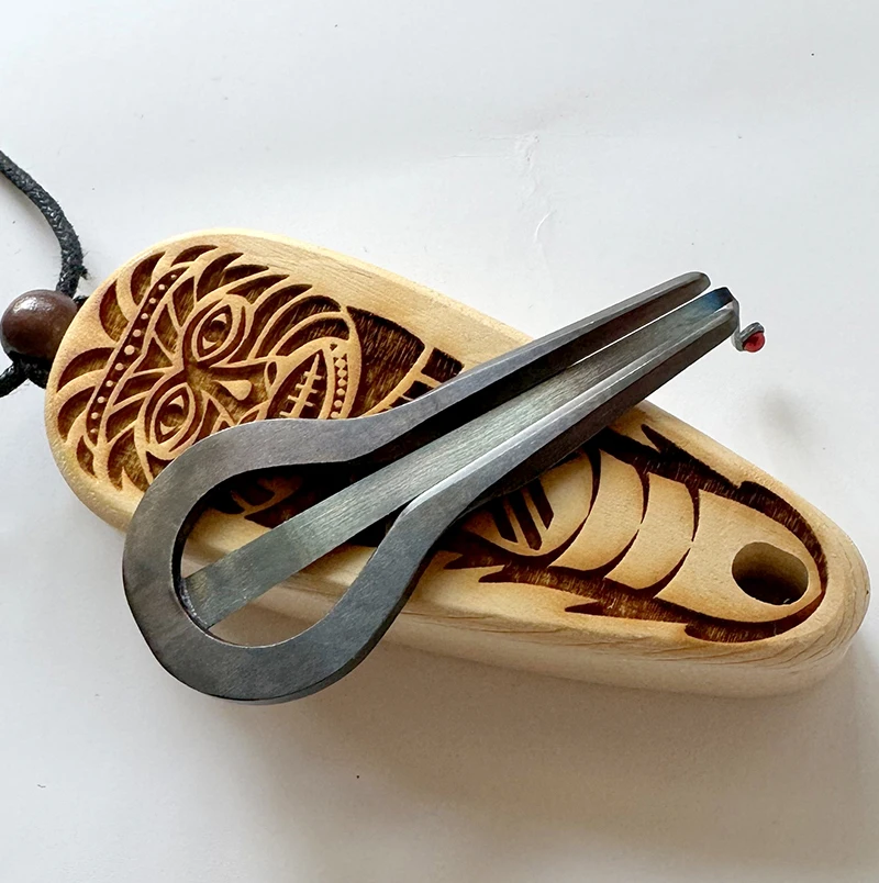 Russland Bukkalrohr Lila Stahl Mundschnur Tragbare professionelle Mundharmonika Traditionelle ethnische Holzblasinstrumente mit Box – Detail 12