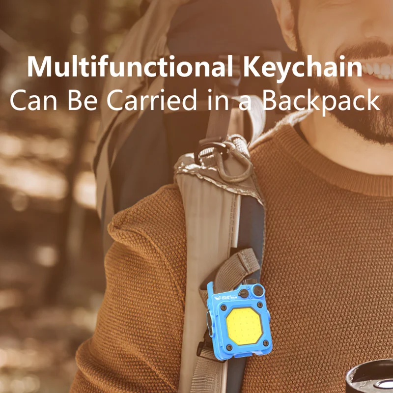 1 Pc SmilingShark Mini COB Keychainlight USB Rechargeable Flashlight 6 Modes Magnetic Flash Light Suitable for Outdoor TIP-0016