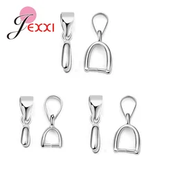 20pcs/lot 925 Sterling Silver Bale Pinch Clasp Bail Pendant Connector for DIY Necklace Jewelry Making Findings Wholesale