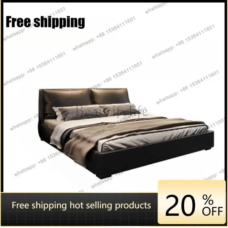 LJY Large Couples Double Bed Australia Designs Black Wooden Japanese Double Bed Luxury Adults Queen Cama De Casal Bedrooms Furni