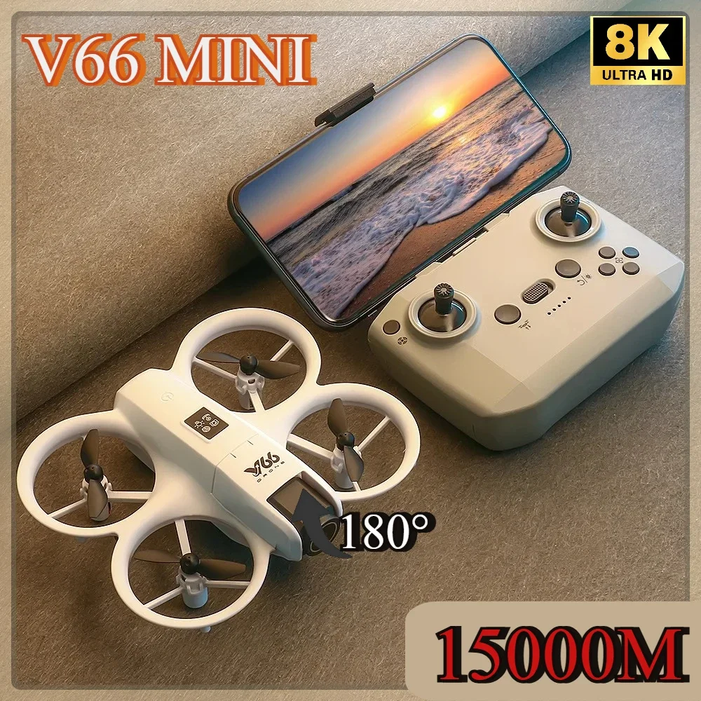 Dron V66 para Fotografía Aérea de Alta Definición con Control Remoto y Altura Fija para Comercio Exterior