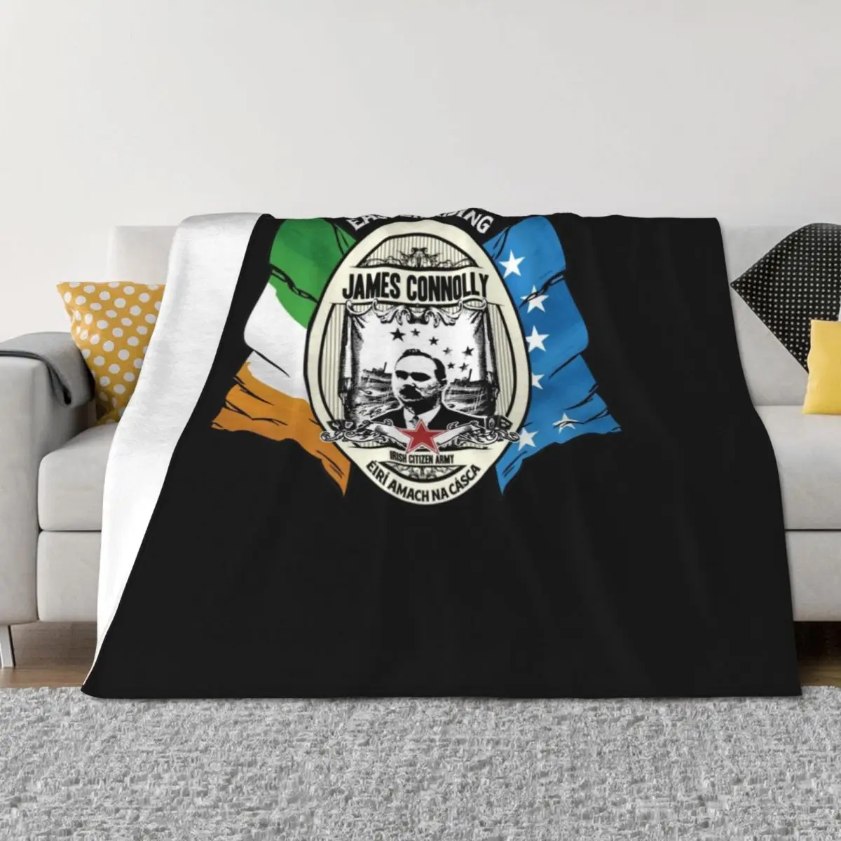 

James Connolly - Arme citoyenne irlandaise T-shirt classique Throw Blanket Nap Quilt Hairy Winter beds Blankets