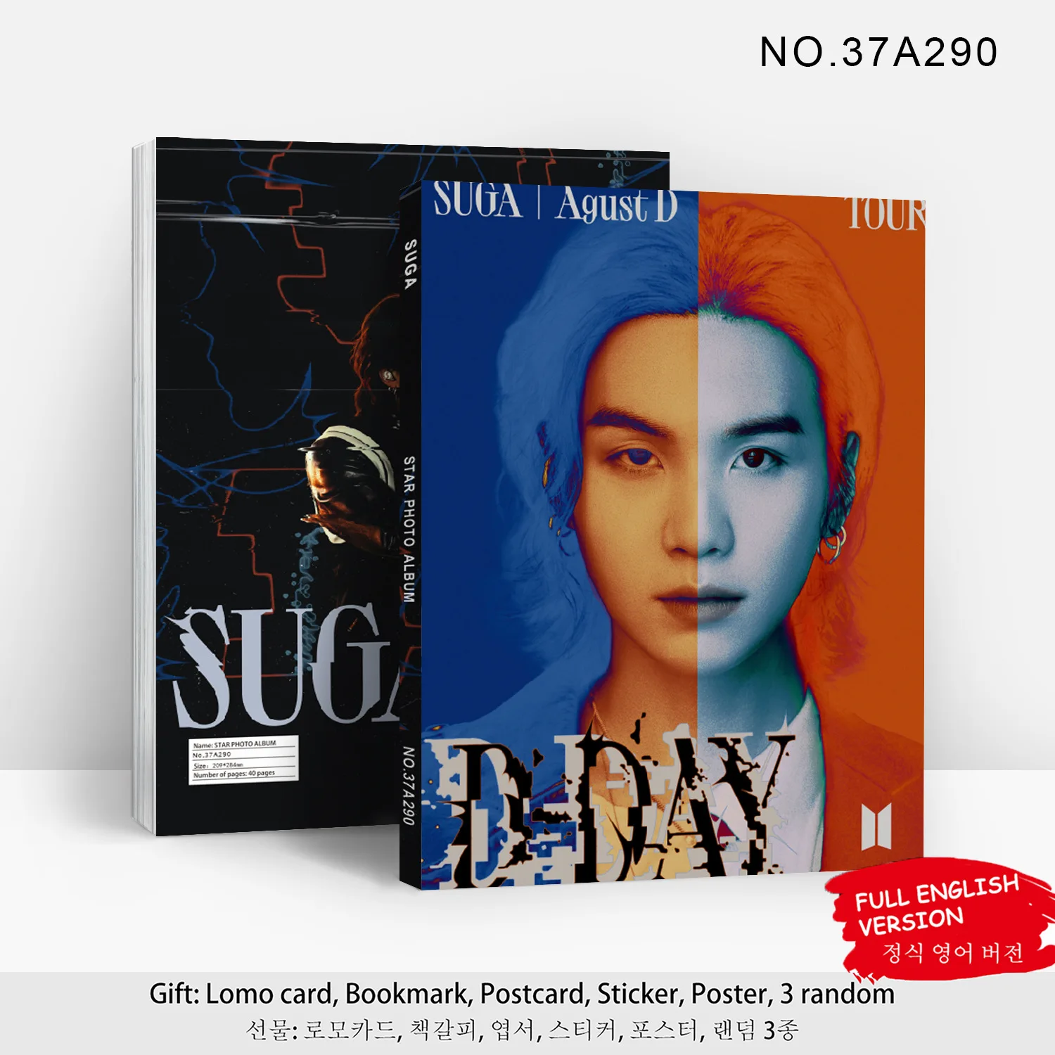 Kpop SUGA New Album D-DAY Photo Books Poster Postcard Print Picture Collection For Fans Collectible Gift Magazine