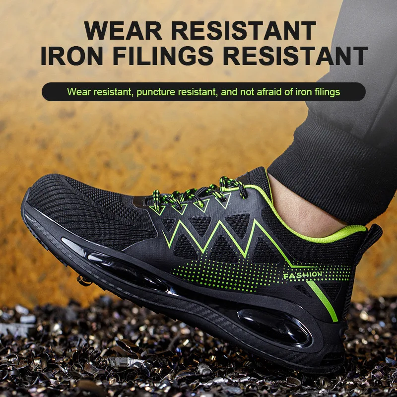 New trendy, versatile, comfortable and protective work shoes, anti smashing, anti stab, wear-resistant and anti slip shoes