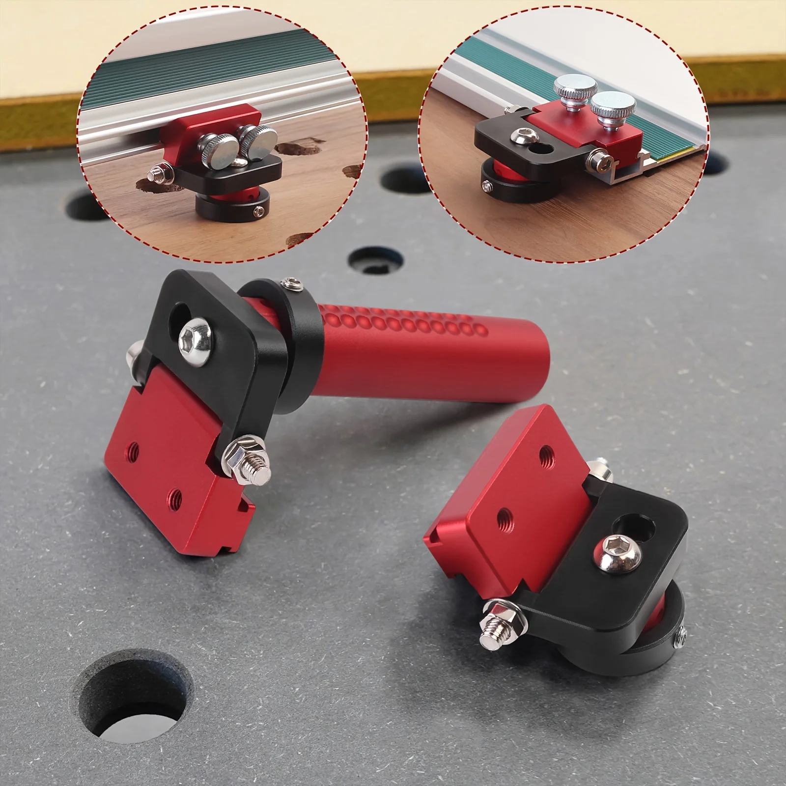 

1/2Pcs Carpenter Workbench Hinge Dogs - For Track Saw Guide Rail Circular Guide Rail, For 19/20mm Dog Hole Height Adjustable