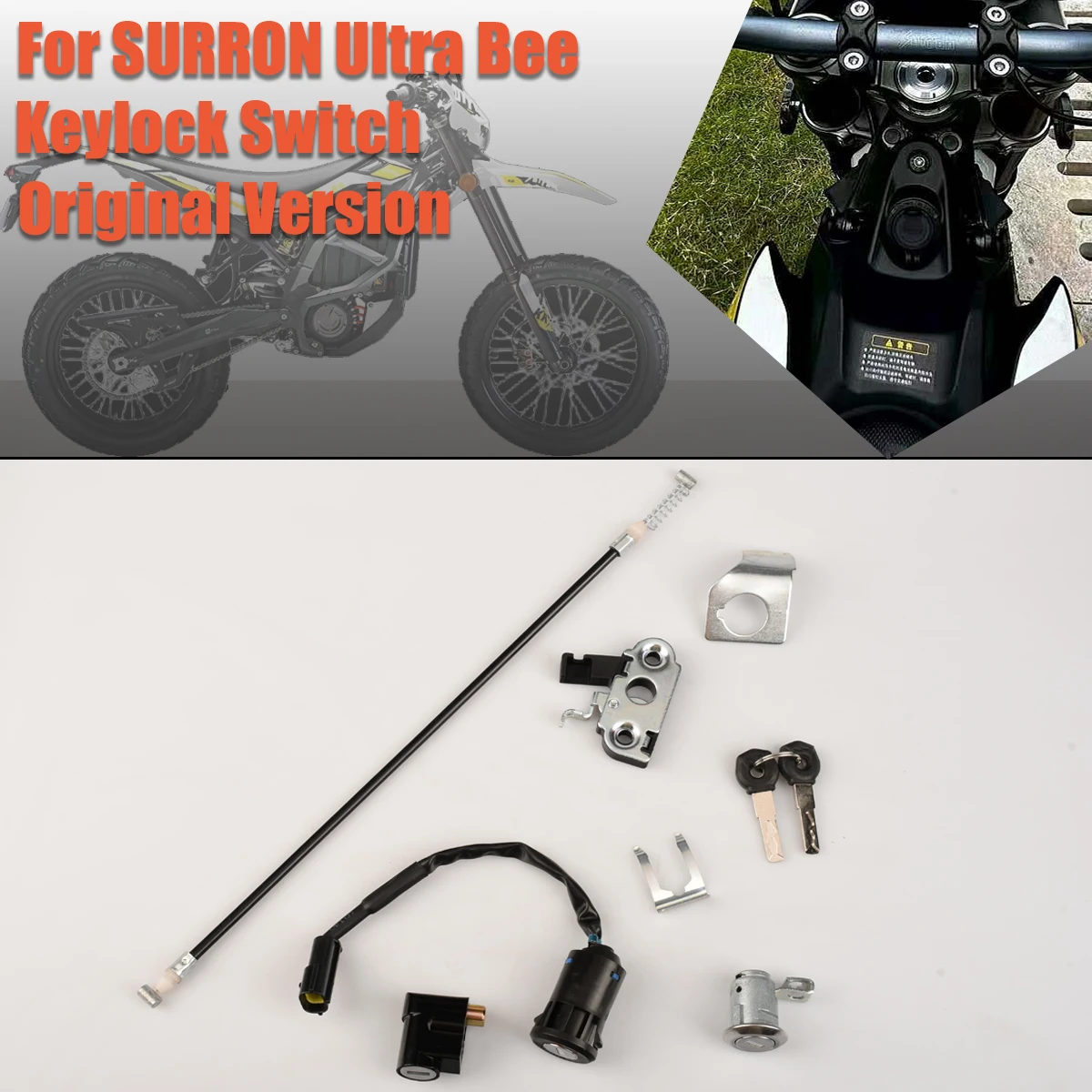For Surrn Ultra Bee Electric Motorcycle Lock Kits OEM Key Switch Sets Original Whole Ebike Lock Full Bike Three Sets Locks