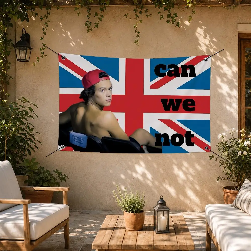 Pop Singer Harry Styles Flags Room Bedroom Home Outdoor Wall Hanging Concert Printed Background Decoration Art Banne