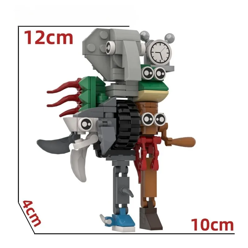 Figurine de cerveau TungTungTung Sahur Tralalelo Tralala, blocs de construction, armure de chasse, modèle Fusion, jouets d'ornements de bureau, en Stock