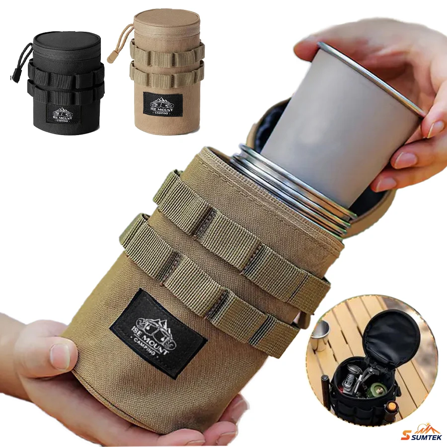 

Camping Cup Storage Bag S/L Lightweight Sundries Storage Bag with Hanging Holes Camping Accessory Bag with Handle