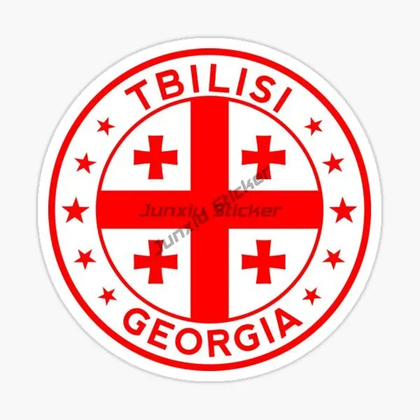 Georgia Flag Emblem Map Sticker Laptop Car PVC Wall Rooms Window Van Laptop Helmet Racing Accsesories Fridge Decoration Decals