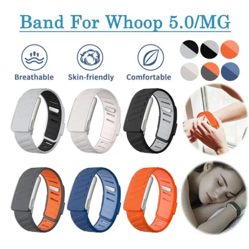 

Сменный браслет для Whoop 5,0/MG SportFlex, регулируемый мягкий сенсорный силиконовый водонепроницаемый и защищенный от пота ремешок, монитор сердечного ритма