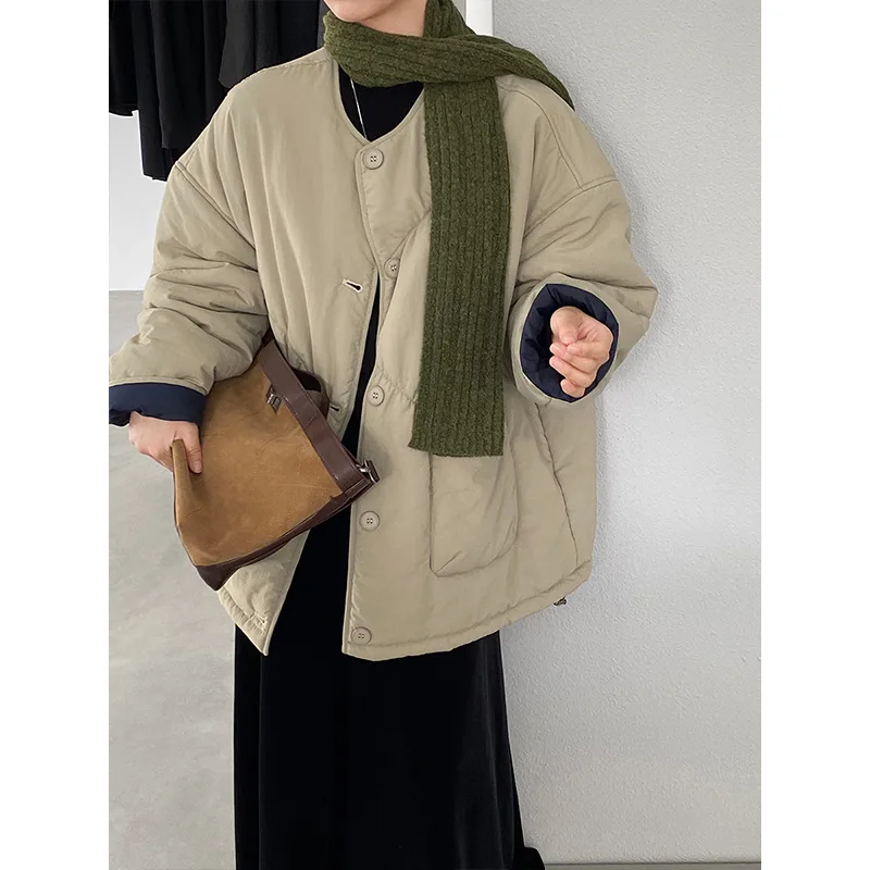 Retro Tooling Cotton Clothes 2025 Winter Padded Thickened Bread Clothes Jacket Women's Cotton-padded Clothes