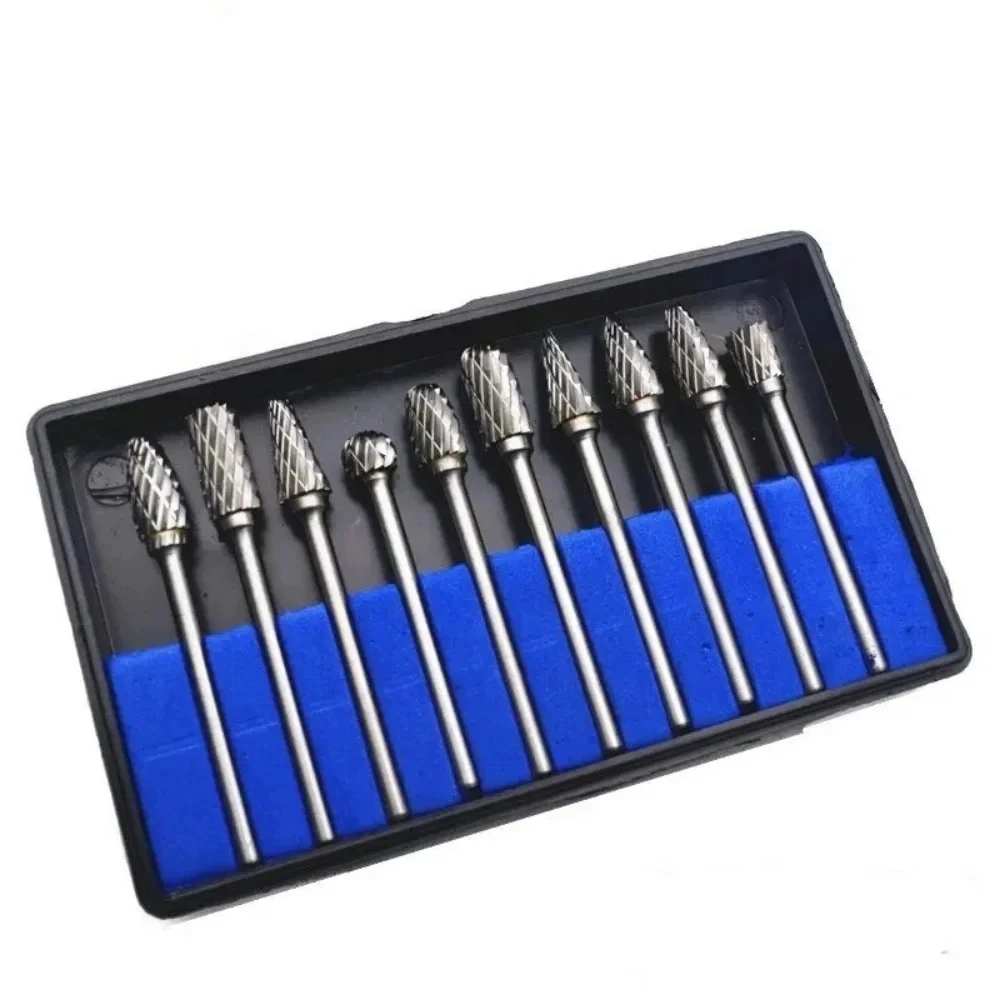 Rotary Burr Grinding Head Ball Nose Cylinder Shank Metal Grinding Tool for Polishing Deburring and Shaping Jobs