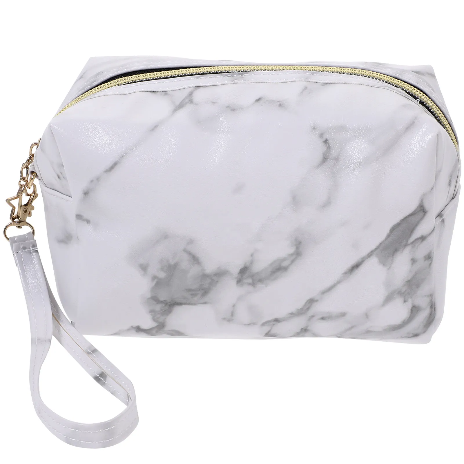 

1Pcs Marble Print PU Bag Portable Makeup Storage Organizer Travel Toiletry Pouch Lightweight for Women and