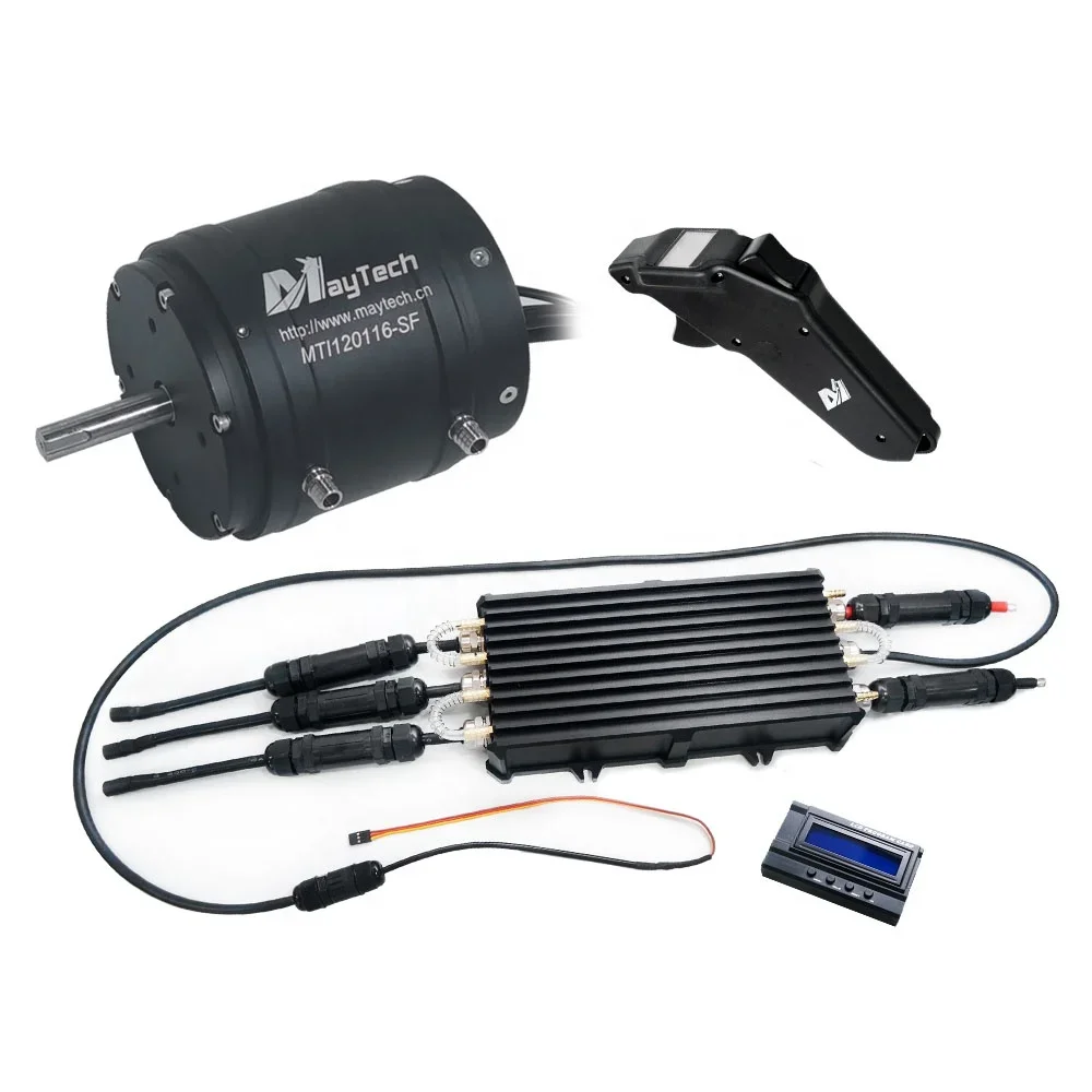 

Maytech 18.8KW Watercooled 120116 Motor 500A Waterproof ESC 1905WF Remote Controller For Motorized Boat Electric Surfboard Kit