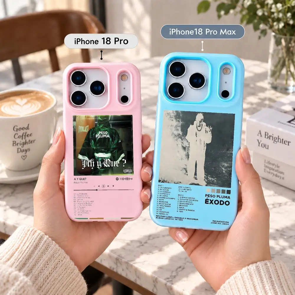 Pop Singer P-Peso PlumaS Phone Case Candy Color 2 IN 1 Clear Matte Cover for iPhone 18 17 16 15 14 13 Pro Max