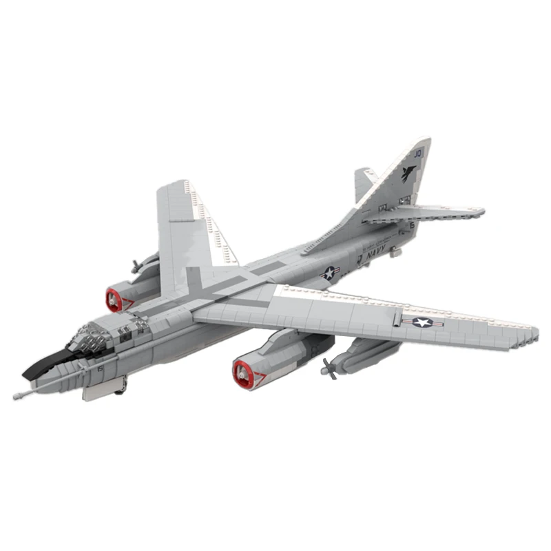 WW2 군사 기술 무기 전투기 EA-3B 하늘 전사 제트 구동 폭격기 빌딩 블록 전략 비행기 모델 벽돌 장난감