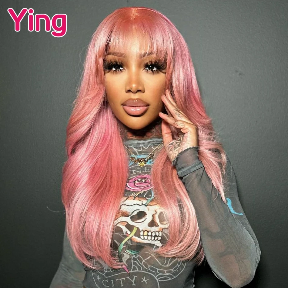 

Light Pink Colored Bone Straight 13x4 13x6 Lace Frontal Wigs Human Hair #613 Blonde PrePlucked Brazilian 4x4 5x5 Closure Wigs