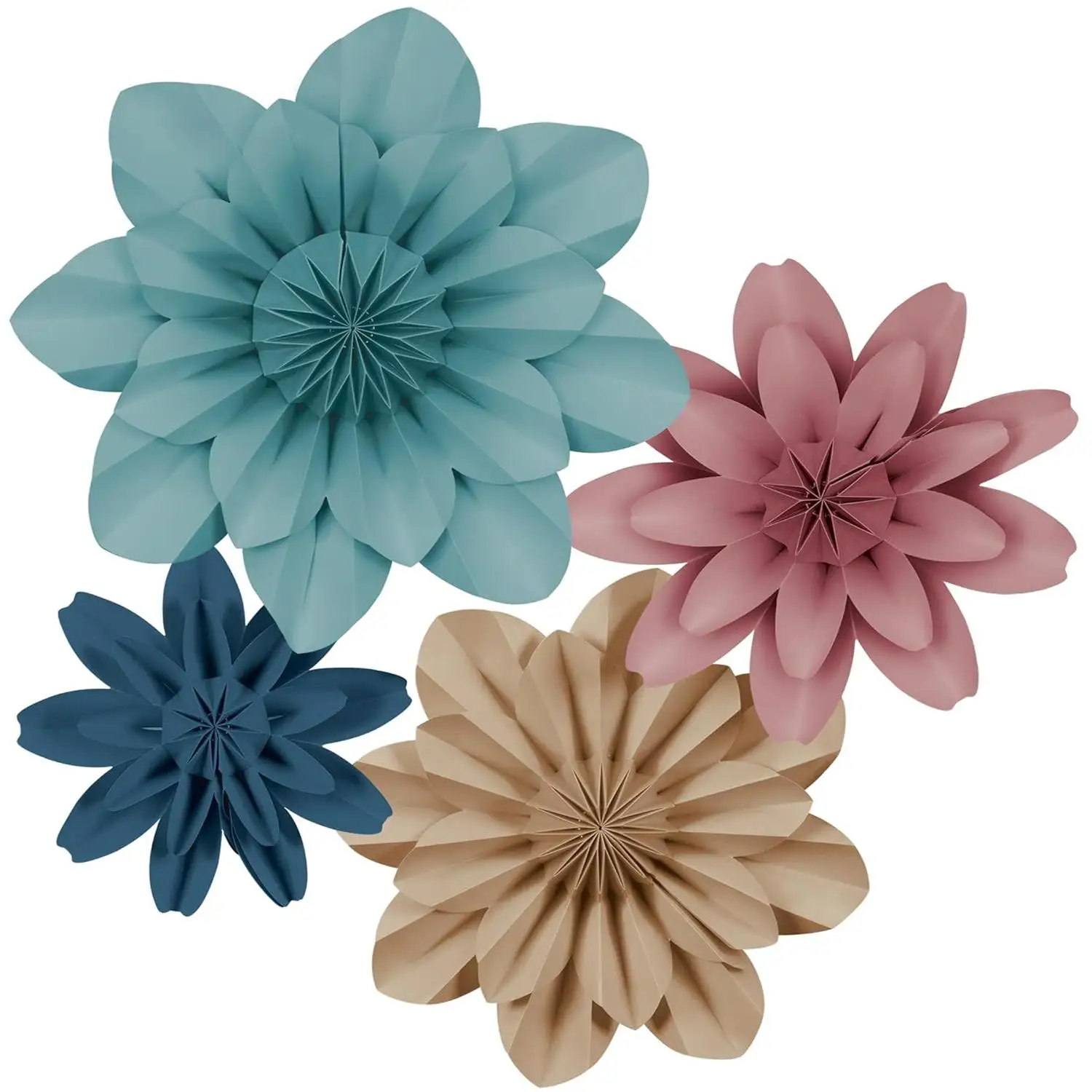 

Teacher Created Resources Beautiful Brights Paper Flowers Premade Decorations for Party Photo Backdrops, Classrooms Walls