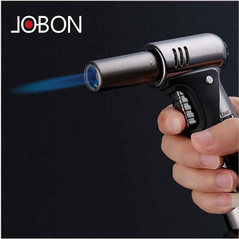 JOBON Gas Lighter Windproof BBQ Kitchen Cooking Jet Torch Turbo Lighter Large Capacity Airbrush Jewelry Metal Welding Home Tools