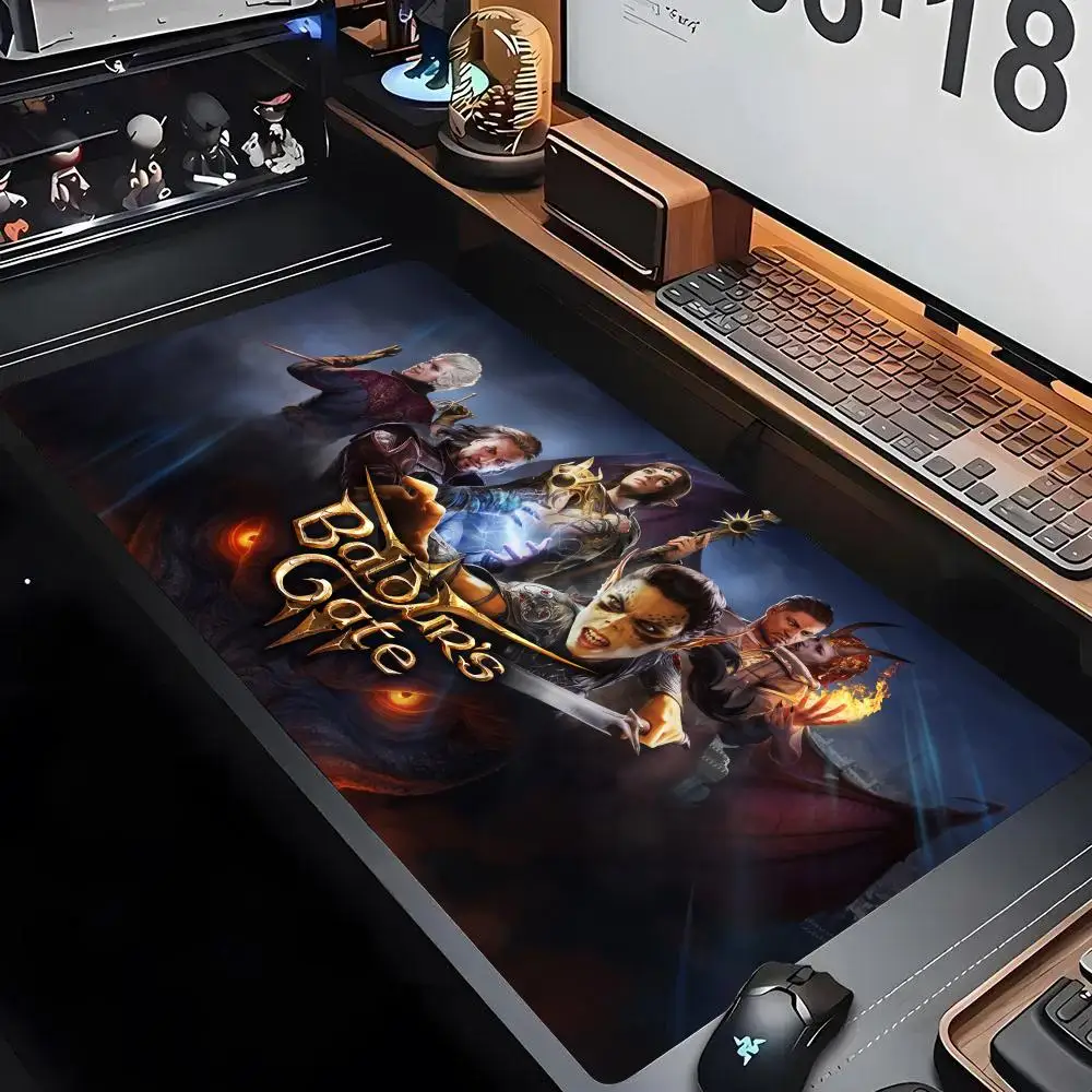 

Game Desk Mats Baldurs Gate 3 Mousepad Rubber Mouse Pad Gaming Accessory Gamer XXL Carpets Computer Locking Edge Keyboard Mats