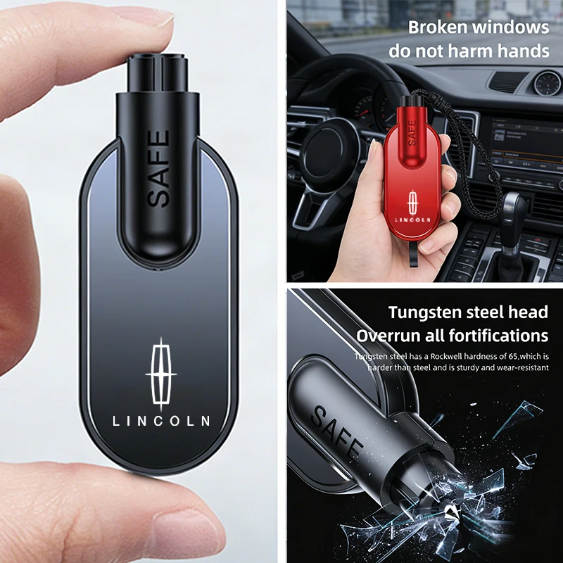 Martillo para Ventanas de Auto, Cortador de Cinturón de Seguridad, Herramientas de Escape de Emergencia para Lincoln Z Navigator, Town-car, Aviator, MKZ, Corsair, Continental, MKX