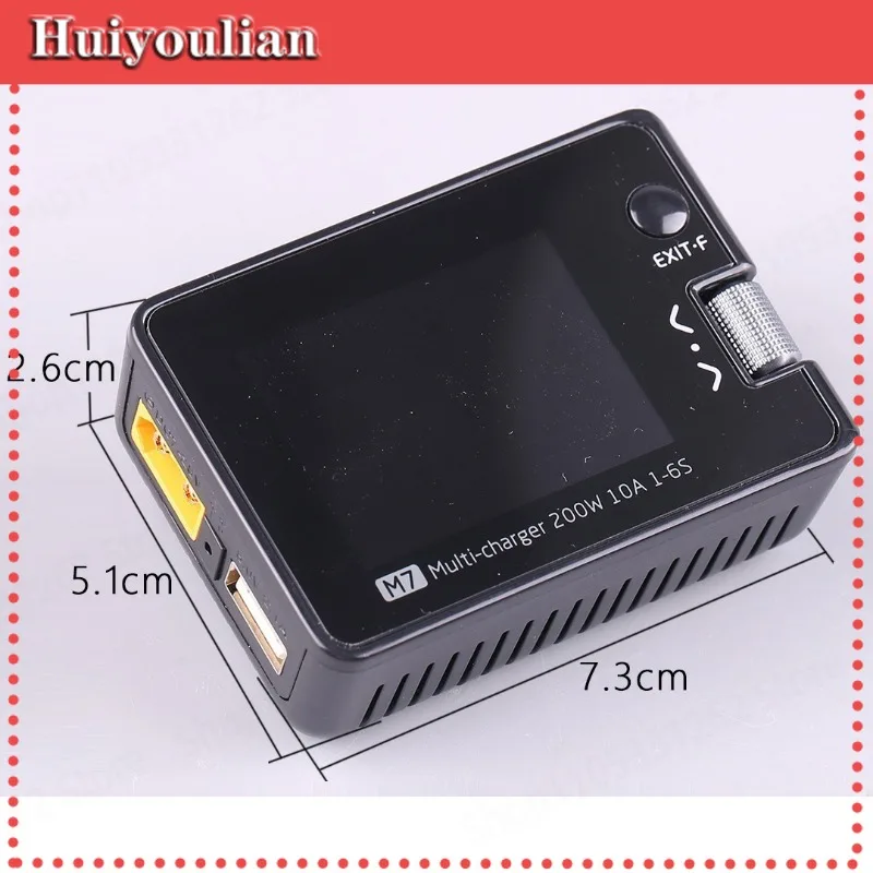 

M7 200W 10A 1-6S multifunctional compact balance charger signal tester for model aircraft