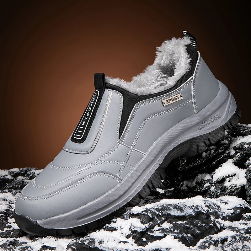 Winter Plus Samt-Sneaker für Herren, große Größen 49 50, rutschfeste Outdoor-Freizeitsportschuhe, bequeme, leichte Herren-Wanderschuhe – Detail 15