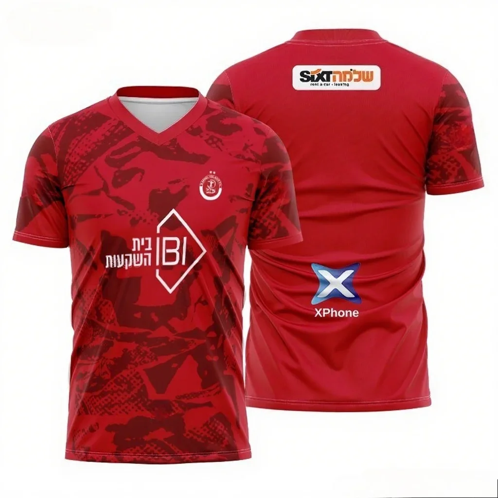 تي شيرت رجالي صيفي جديد لعام 2026 من Hapoel Tel Aviv لكرة القدم تي شيرت رياضي سريع الجفاف بأكمام قصيرة لكل من الرجال والنساء #4