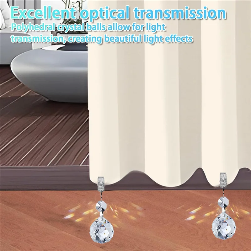 

A02M-16Pcs Tablecloth Weights Heavy Crystal Tablecloth Weight Hangers Pendants For Hold Curtains Shower Curtains Garden