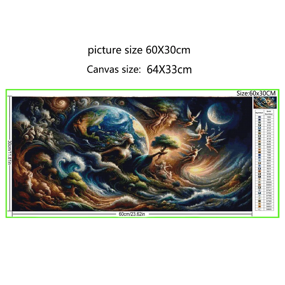 Mother Earth,Fantastical Of Nature,DIY 5D Diamond Painting Landscape Kits New 2025 Mosaic Diamond Embroidery For Home Decor