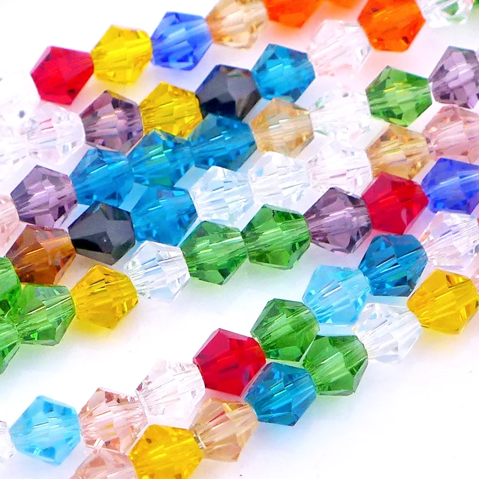 wholesale AAA top quality in package 3/4/5/6/8mm top5301 crystal bicone glass beads special color full size Necklaces Bracelets