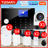 Smart GSM WiFi Alarm System Kit for Home Security, Works with Alexa & Tuya App, Alarm Host for Apartment Office Warehouse